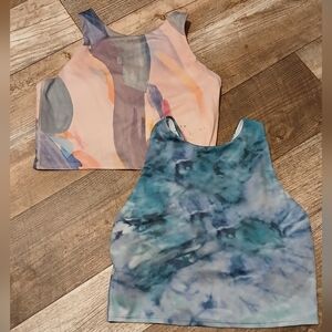 Athleta Multicolor Abstract and Tie-Dye Crop Tops